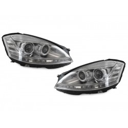 MERCEDES S SERİSİ W221 2006-2009 MODEL İÇİN 2010-2013 GÖRÜNÜM MAKYAJLI LED FAR SETİ