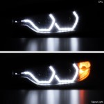 BMW F30 2012-2015 M3 GÖRÜNÜM MERCEKLİ ÇİFT U LED SİYAH FAR SETİ