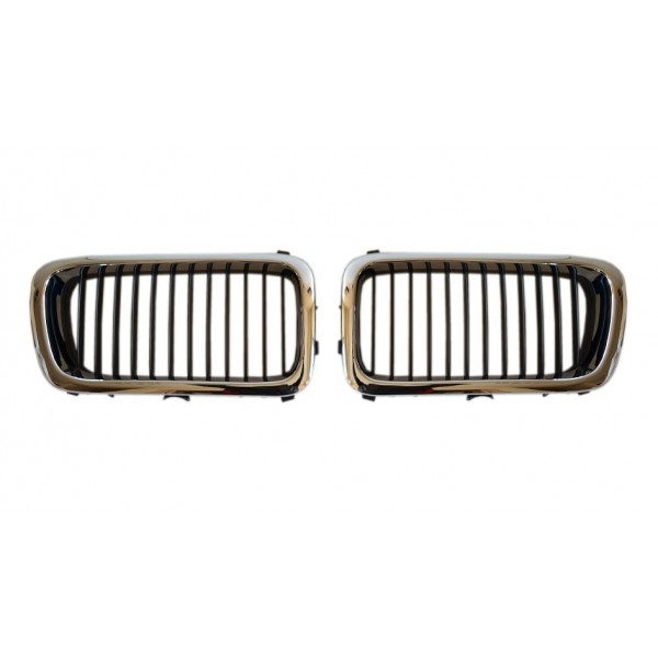 BMW E38 MAKYAJSIZ KASA KROM SİYAH PANJUR SETİ 1995-1998