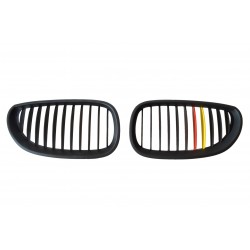 BMW E60 MAT SİYAH SARI-KIRMIZI ŞERİTLİ PANJUR SETİ 2003-2010
