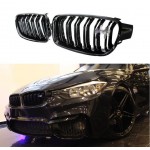 BMW F30 PARLAK SİYAH ÇİFT ŞERİT M3 PANJUR SETİ 2012-2018
