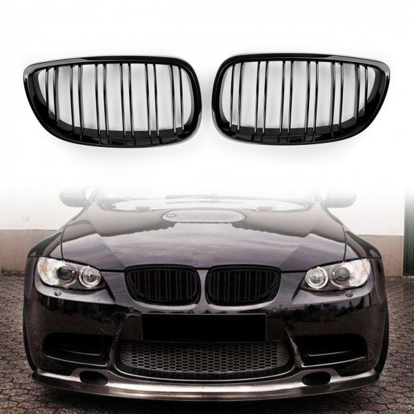 BMW 3 SERİSİ E92 E93 LCİ 2010-2013 PARLAK SİYAH ÇİFT ŞERİT M3 PANJUR