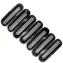 JEEP WRANGLER RUBİCON PARLAK SİYAH ÖN PANJUR IZGARA ÇERÇEVE SETİ