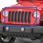 JEEP WRANGLER RUBİCON PARLAK SİYAH ÖN PANJUR IZGARA ÇERÇEVE SETİ