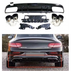 MERCEDES C SERİSİ W205 COUPE C43 AMG DİFÜZÖR + EGZOZ UÇLARI