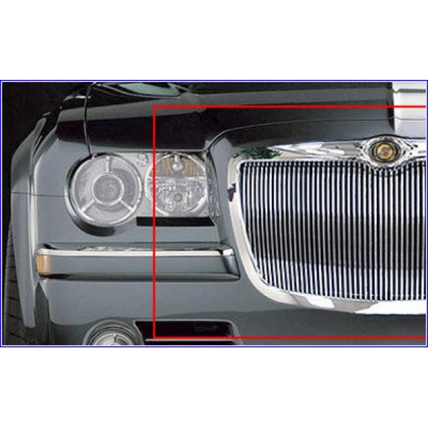 CHRYSLER 300C DİK ŞERİTLİ ROLLS ROYCE TİP KROM ÖN PANJUR 005-2010