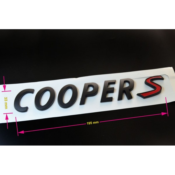COOPER S YAZI SİYAH