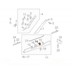 MERCEDES 2119970881 MARŞPİYEL KLİPSİ R171 W211 C219 