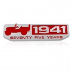 JEEP 1941 SEVENTY FIVE YEARS YAZI ( KROM - KIRMIZI )