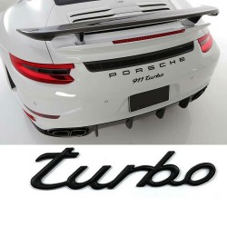 PORSCHE TURBO MAT SİYAH BAGAJ YAZISI