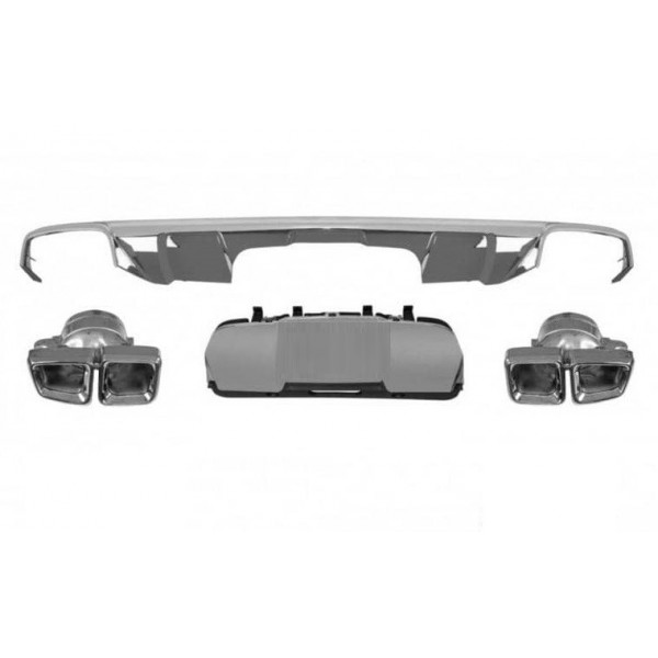 MERCEDES X166 GL63 AMG UYUMLU DİFÜZÖR EGZOZ UCU SETİ 2012-2015