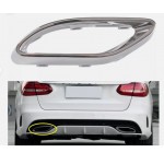 MERCEDES W205 UYUMLU W177 EGZOZ UCU KROM ÇERÇEVESİ SOL  2019+ 2058852221