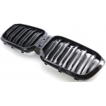 BMW X3 G01 LCİ ÇİFT ŞERİT PARLAK SİYAH PANJUR SETİ 2022-2024