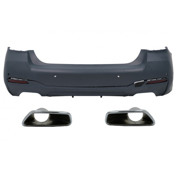 BMW F10 / F10 LCI - G30 LCI M-TECH UYUMLU MAKYAJLAMA ARKA TAMPON + DİFÜZÖR + EGZOZ UCU