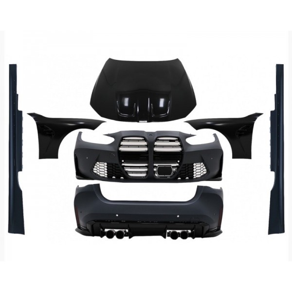 BMW G22 M4 UYUMLU BODY KIT 2019-2025 (KAPUT ÇAMURLUK EGZOZ  DAHİL / SAĞ SOL ÇİFT ÇIKIŞ)