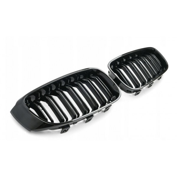 BMW 3 SERİSİ F34 GT M3 UYUMLU ÖN PANJUR SETİ PARLAK SİYAH 2013-2017