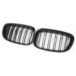 BMW 5 SERİSİ F07 GT M5 UYUMLU ÇİFT ŞERİT PARLAK SİYAH PANJUR SETİ
