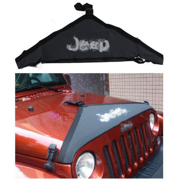 JEEP WRANGLER RUBİCON JK UYUMLU KAPUT KORUMA MASKESİ JEEP LOGOLU