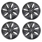 TESLA MODEL Y UYUMLU JANT KAPAĞI 19'' OEM TİP MAT SİYAH BEYAZ T GÖBEK (4 ADET )