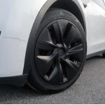 TESLA MODEL Y UYUMLU JANT KAPAĞI 19'' OEM TİP MAT SİYAH BEYAZ T GÖBEK (4 ADET )
