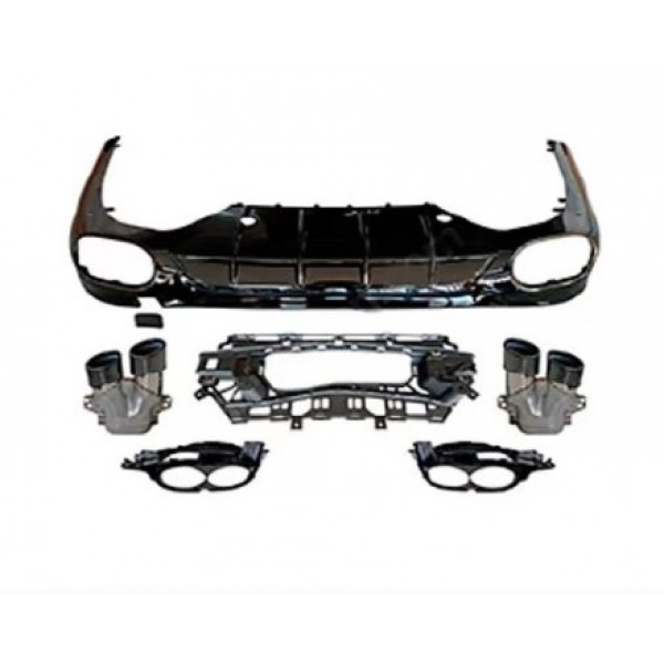 MERCEDES YENİ E SERİSİ W214 E53 AMG DİFÜZÖR + SİYAH EGZOZ UCU