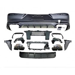 MERCEDES YENİ GLC SERİSİ C254 GLC63 AMG DİFÜZÖR+SİYAH EGZOZ UCU