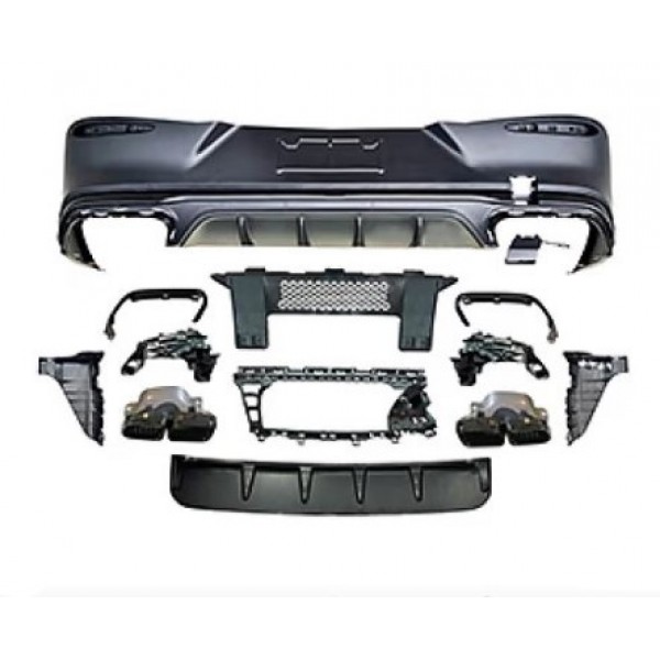 MERCEDES YENİ GLC SERİSİ C254 GLC63 AMG DİFÜZÖR+SİYAH EGZOZ UCU