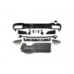 MERCEDES C SERİSİ W206 UYUMLU C63 AMG DİFÜZÖR + SİYAH EGZOZ UCU SETİ 2021+