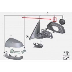 BMW F01 F02 F10 F06 F12 F13 UYUMLU AYNA İÇ KAPAK SAĞ 51167308640