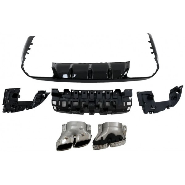 MERCEDES C238 UYUMLU E63 AMG DİFÜZÖR + EGZOZ UCU SET 2016-2020