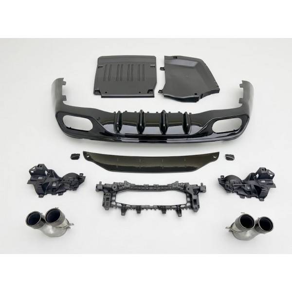 MERCEDES C236 CLE53 AMG UYUMLU DİFÜZÖR VE SİYAH EGZOZ UCU 2024+